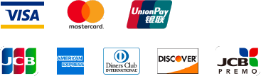 VISA mastercard UnionPay JCB AmericanExpress DinnersClub DISCOVER JCBPremo